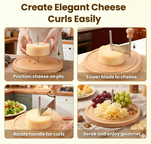 RWIXR cheese curler cheese-roses showcase intricate curls for platters