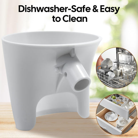 RWIXR Flour Funnel dishwasher-safe for easy cleanup after baking.