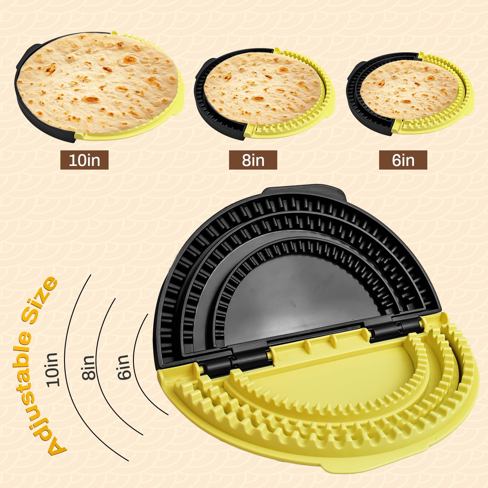 RWIXR Tortilla Sealer preps folds before cooking for cleaner edges