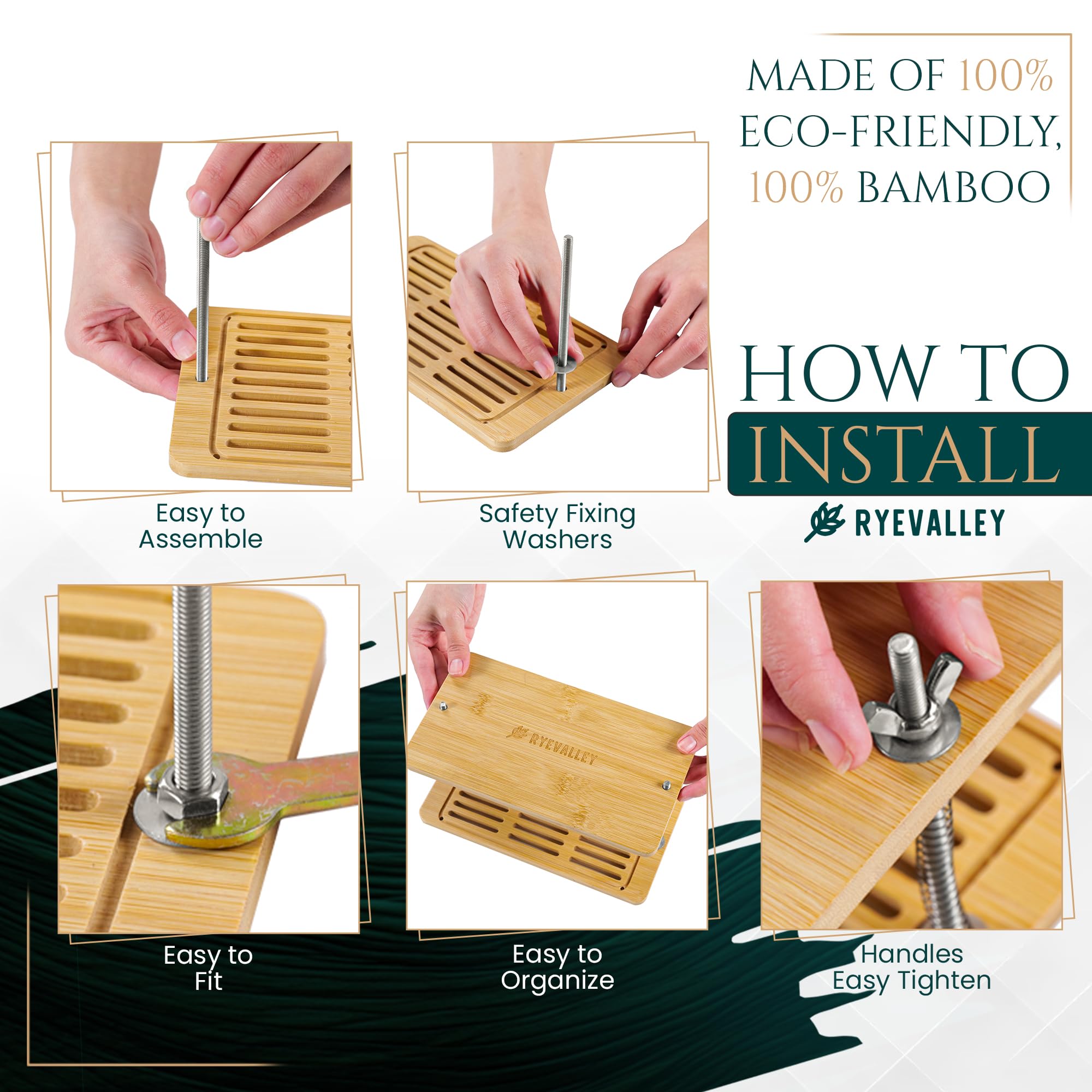 ryevalley durable bamboo press resists moisture for long-lasting kitchen use