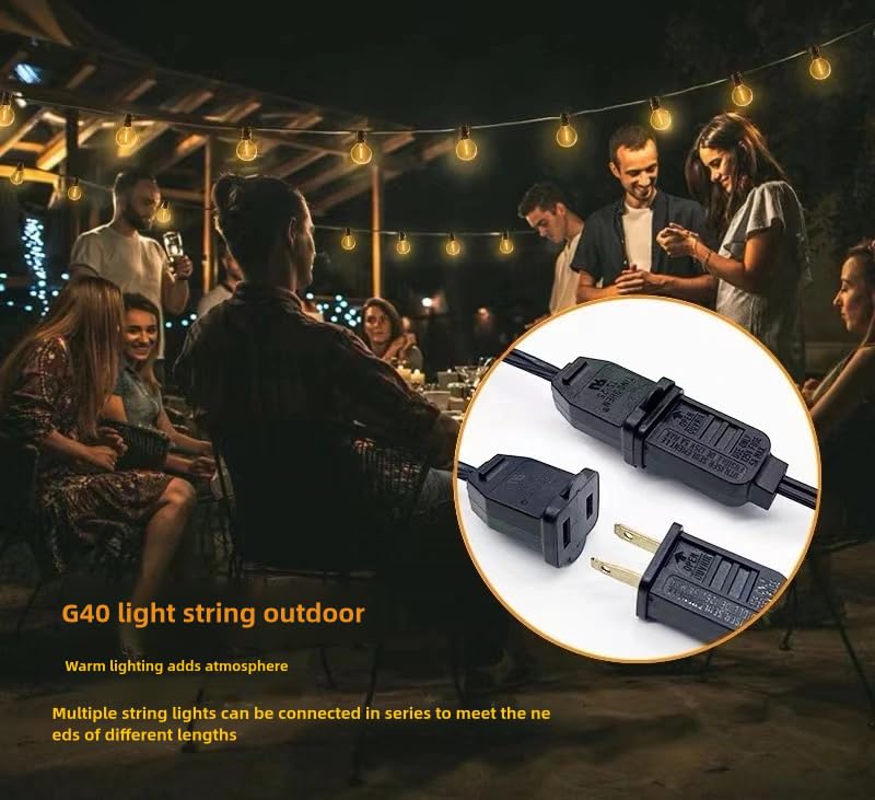 RYKUG Connect multiple strands up to 350 bulbs for flexible lighting.