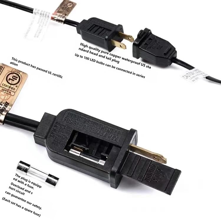 RYKUG Durable black wire offers sturdy outdoor installation and durability.