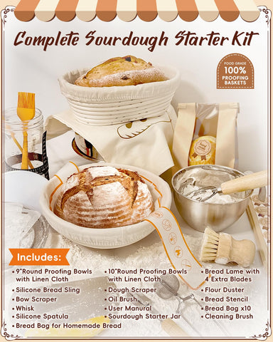RYMTOX oval 10-inch proofing basket preserves dough shape for long loaves