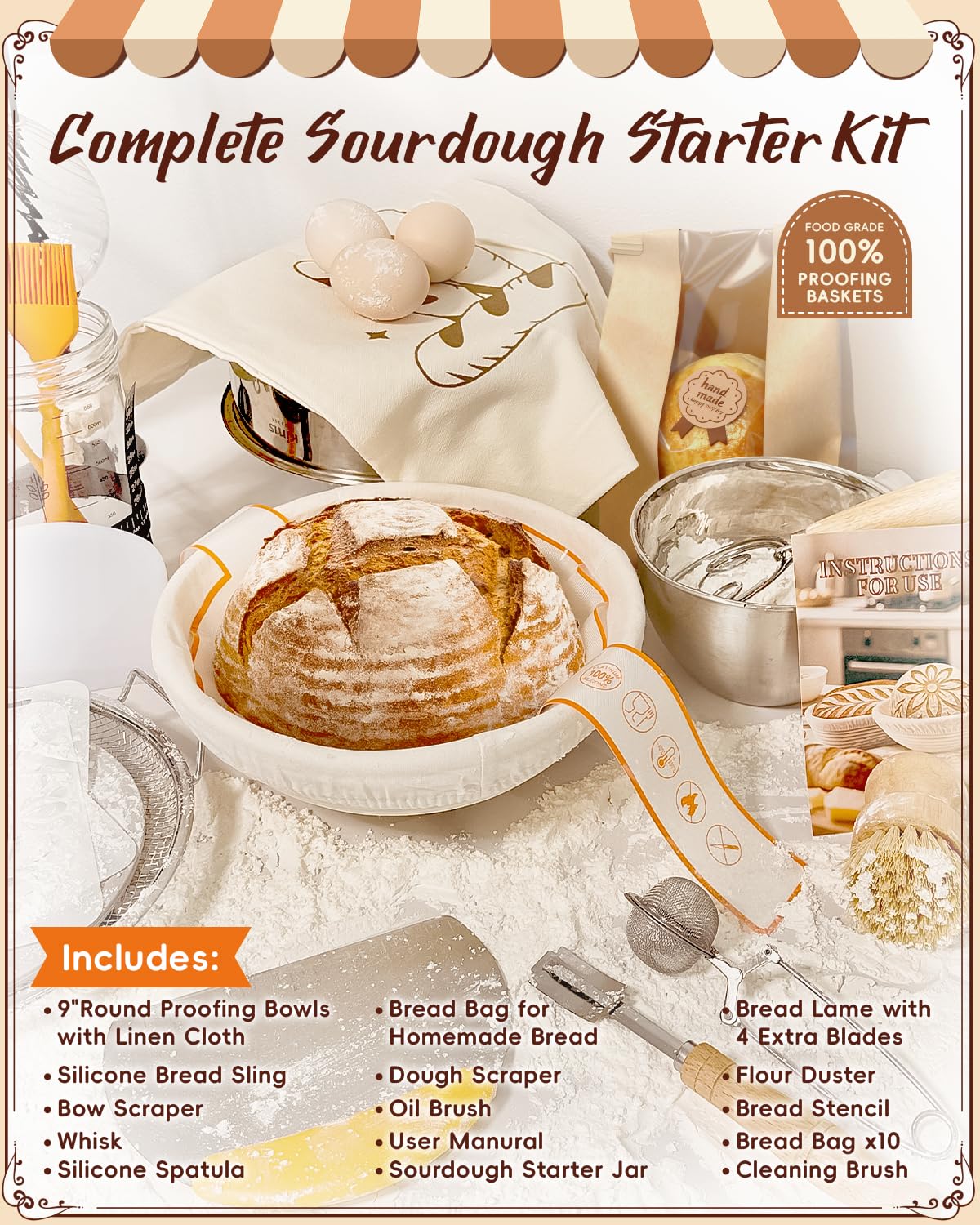 Rymtox sourdough starter jar for monitoring starter growth and activity