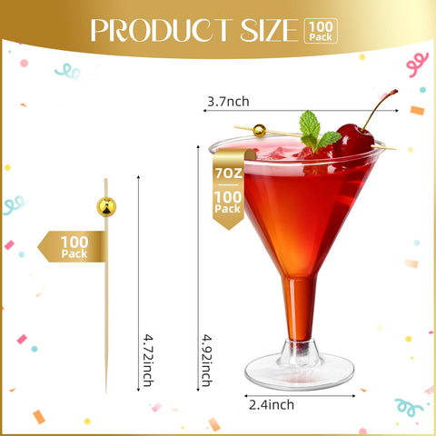 RYTOXILO 100-pack glasses for events provide durable disposable service