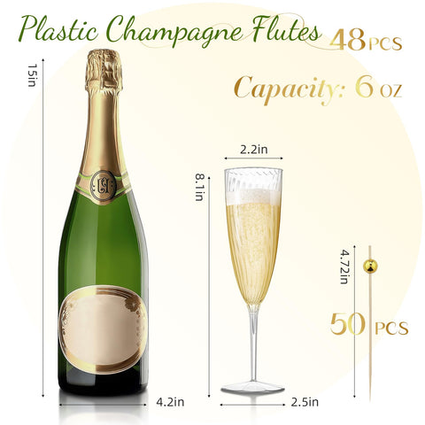 RYTOXILO ribbed design flutes provide a classic look for weddings and celebrations.