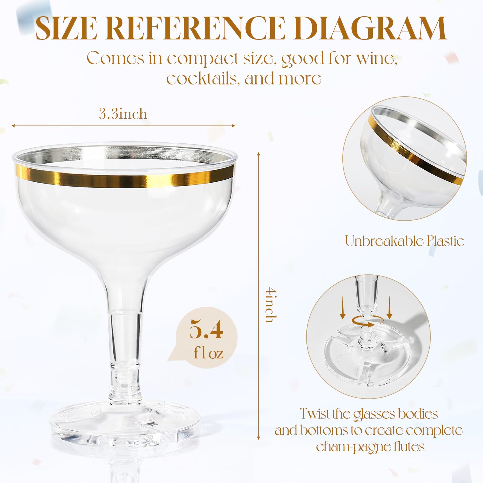 RYTOXILO wedding champagne glasses offer elegant ambiance for receptions and celebrations.