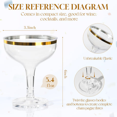 RYTOXILO wedding champagne glasses offer elegant ambiance for receptions and celebrations.