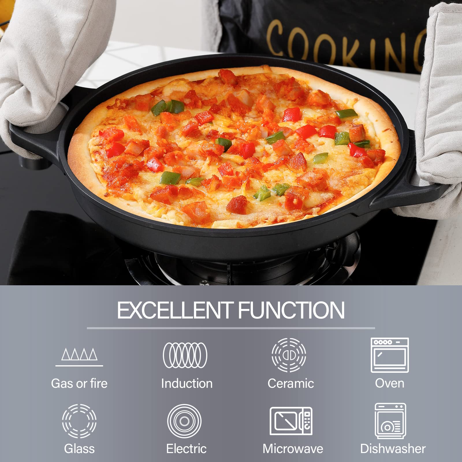 S·KITCHN nonstick ceramic coating offers easy food release