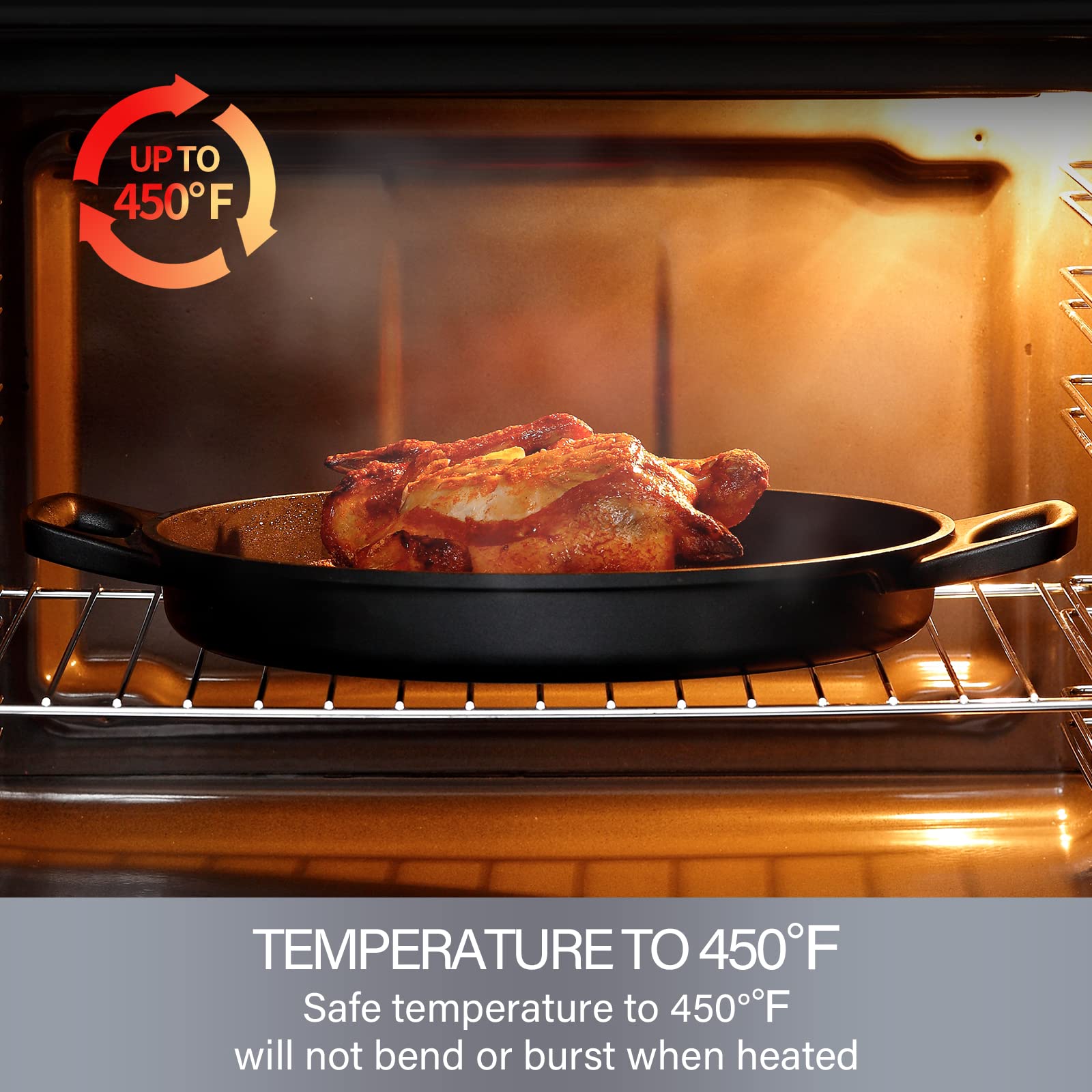 S·KITCHN griddle pan works on gas, induction, and ceramic stoves
