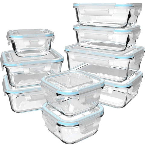 S SALIENT rectangle 35oz glass container for meal prep and leftovers.