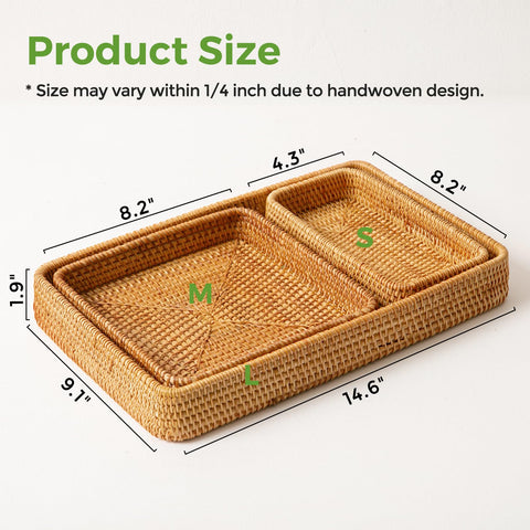 S310 artisan-crafted rattan trays add natural warmth to any room