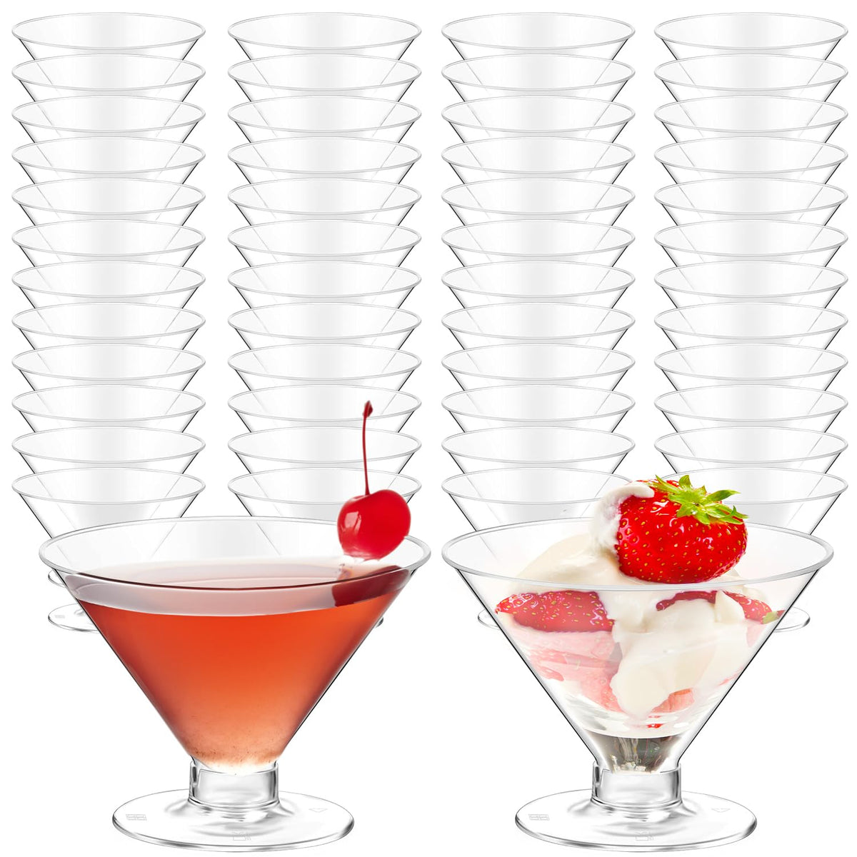 S8686S disposable martini glasses 5oz showcase clear design ideal for party servings