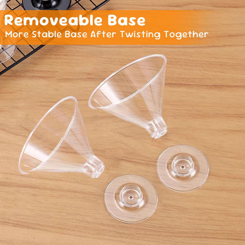 S8686S durable shatter-resistant martini glasses keep spills to a minimum