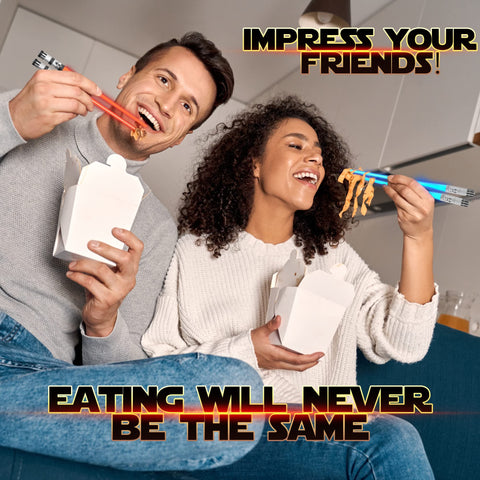 Saber Chops auto-changing colors illuminate the table during meals