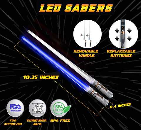 Saber Chops batteries included let you start glowing right away.