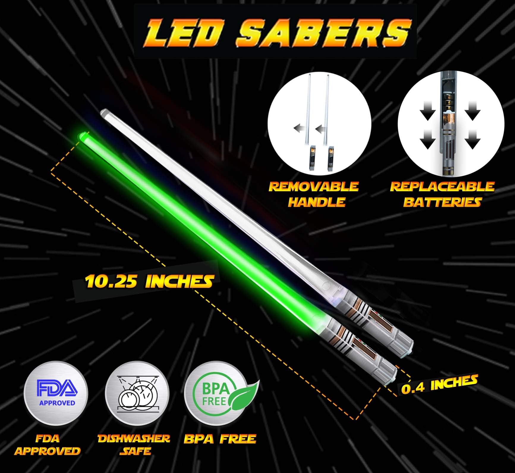 Saber Chops sleek design enhances table setting during casual dinners.