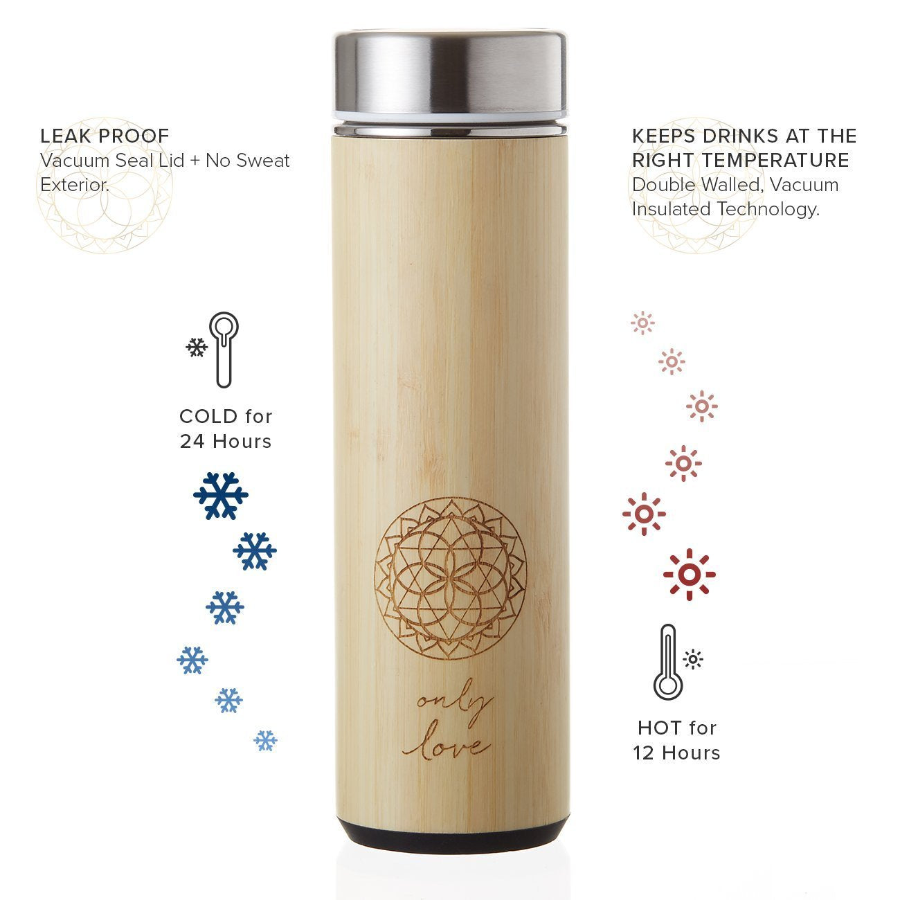 Sacred Lotus Love travel-friendly design fits bags and cup holders.