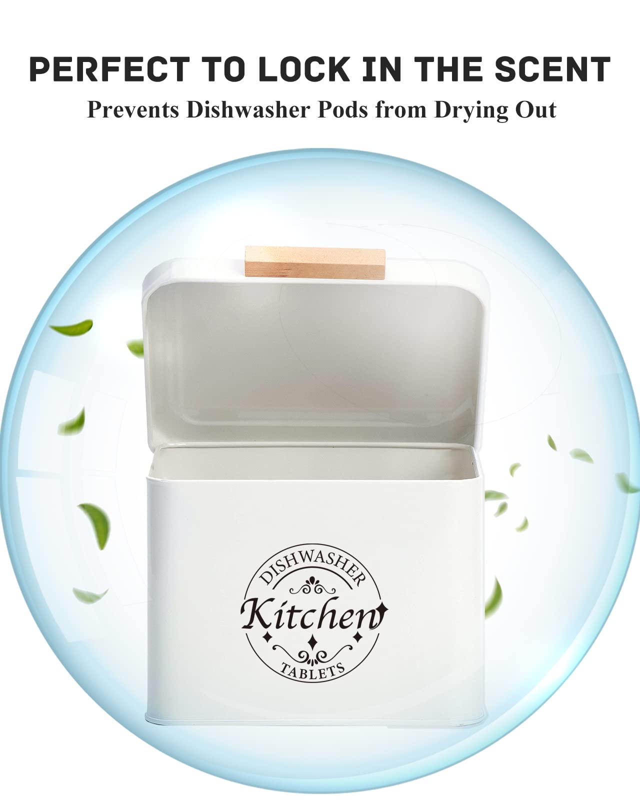 SACREDDAY cabinet organizer neatly stores dishwasher tablets in a compact footprint.