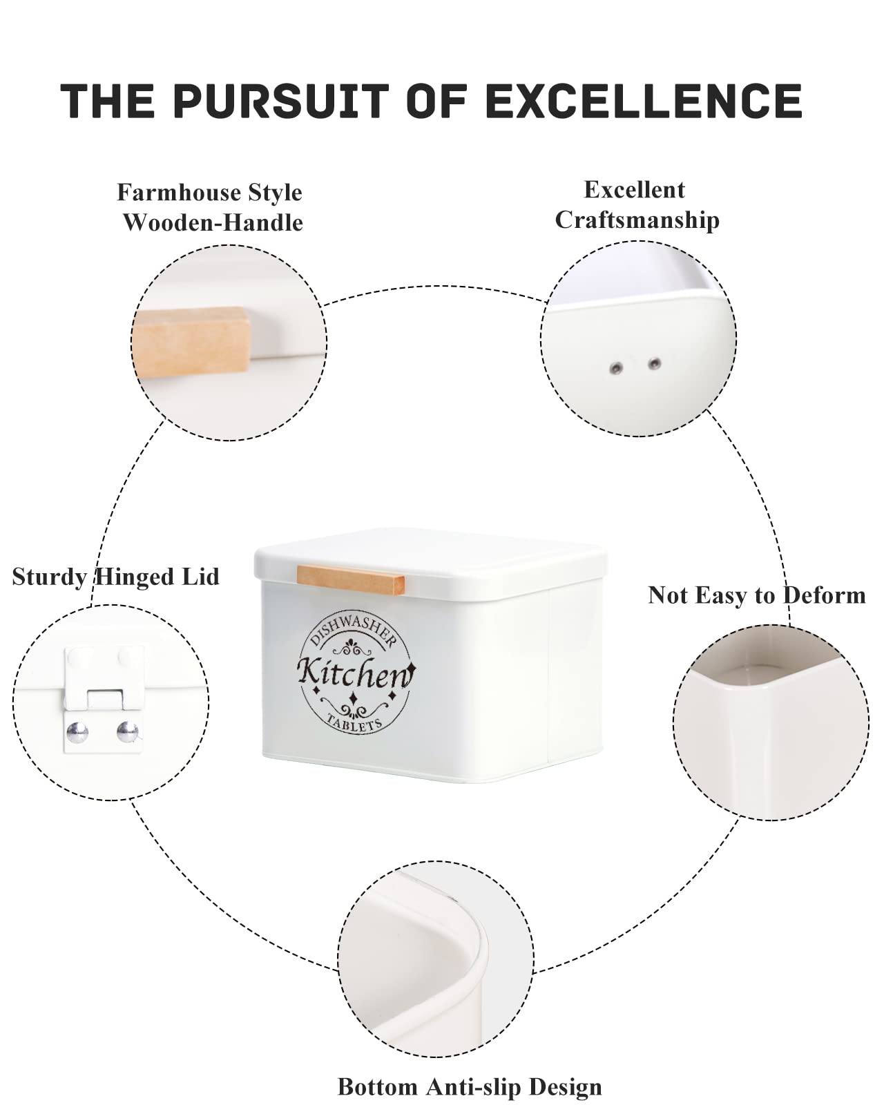 SACREDDAY multi-purpose storage holds tea bags and pods beyond dishwashing.