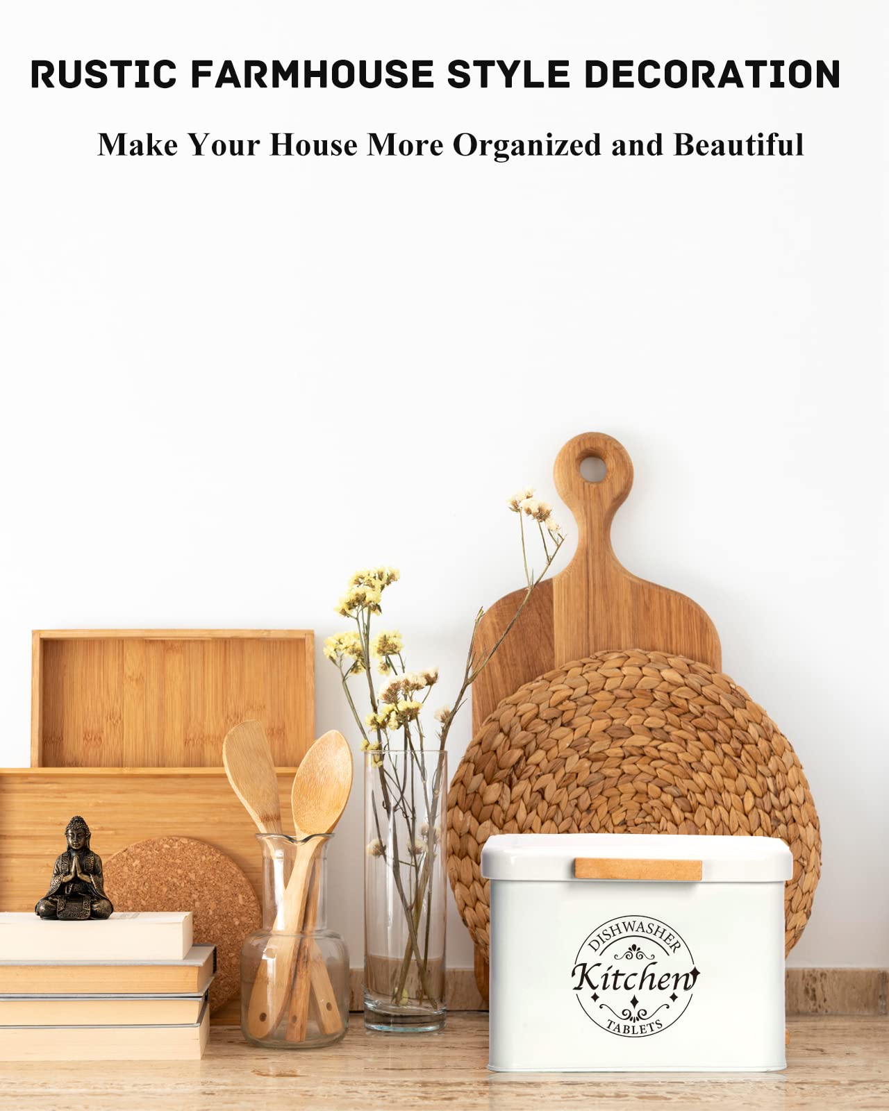 SACREDDAY wooden-handle lid offers a convenient, sturdy touch.