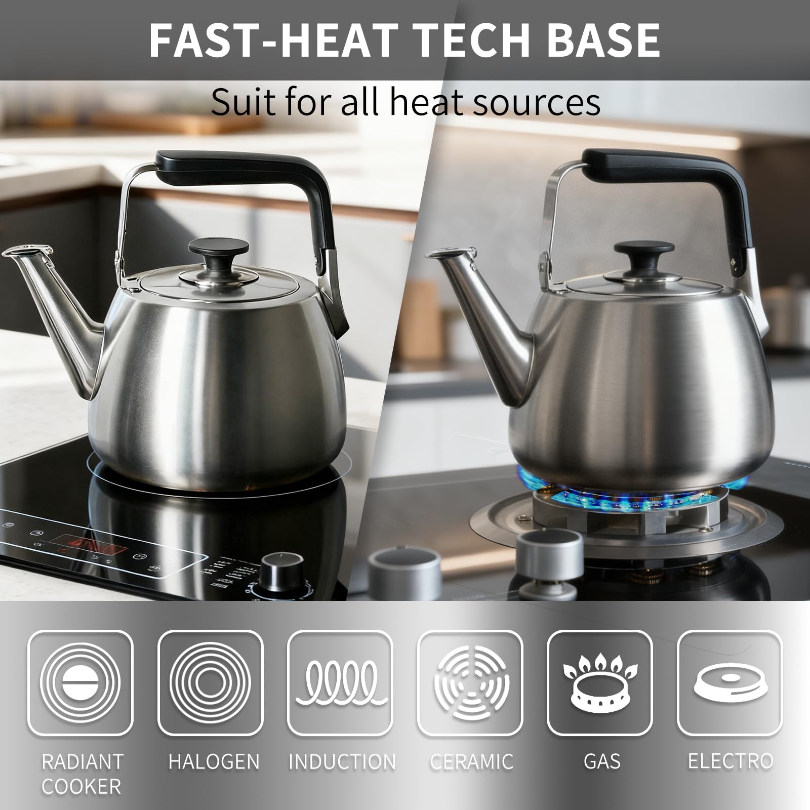 SADOMAIN kettle shows a thick body built for durability during busy kitchen use