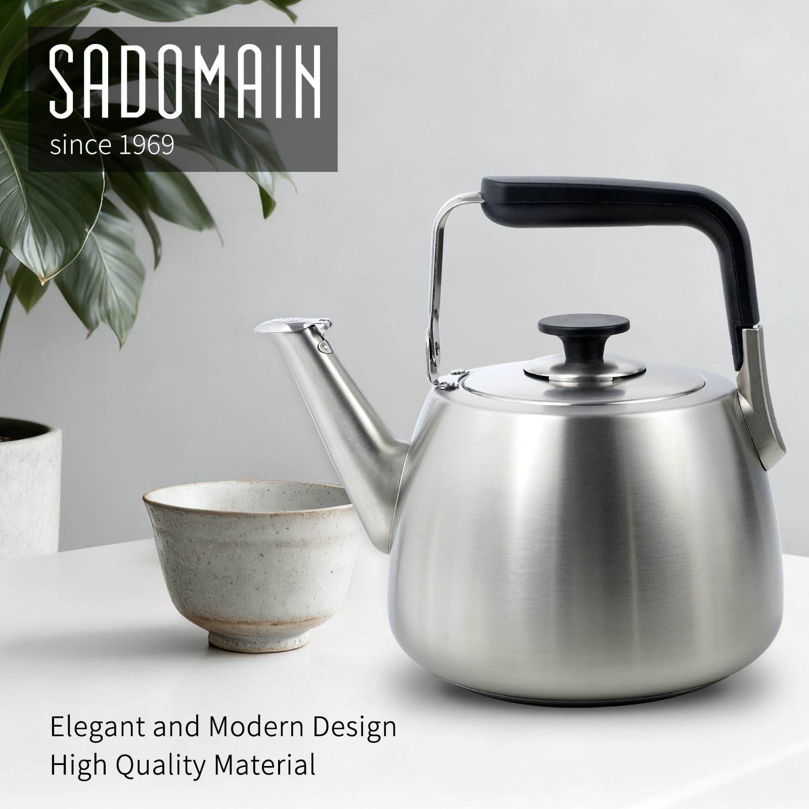 SADOMAIN whistling spout signals boiling clearly for efficient multitasking