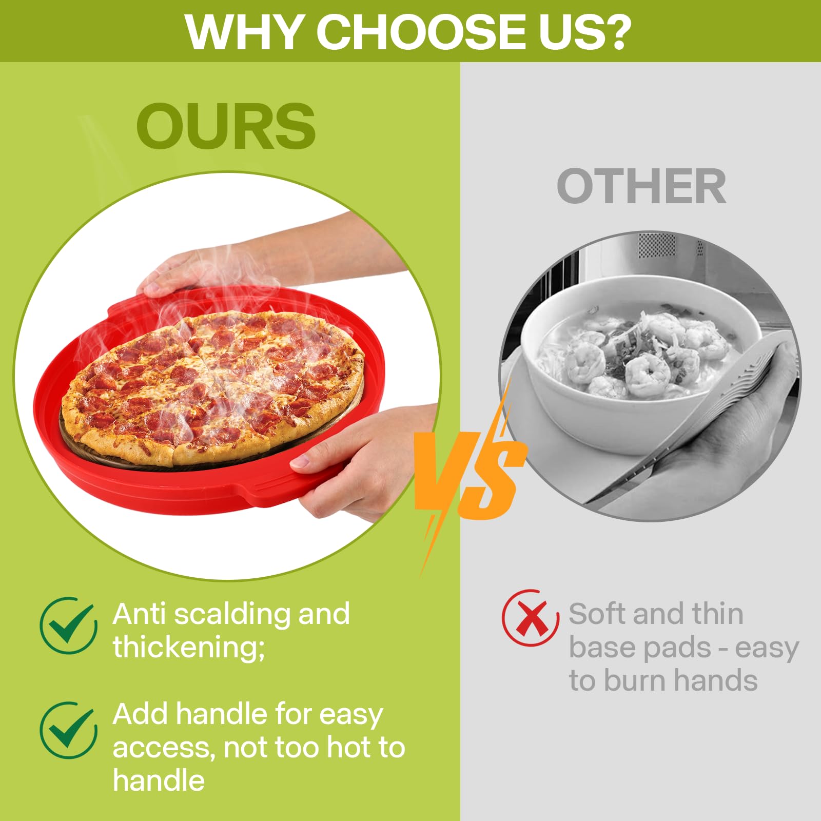 Saebume 10.7-inch fit covers most bowls for even heating.