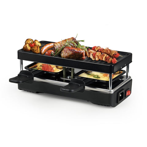 Saenchue raclette 2-person, packaging includes paddles and two packs.