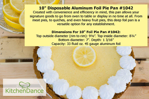 Safca KitchenDance 10-Inch pie pan inner diameter helps plan fillings accurately