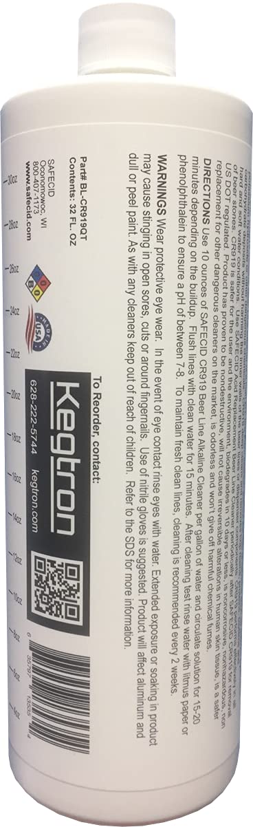 Safecid cleaner demonstrating low-foaming action ideal for commercial systems.