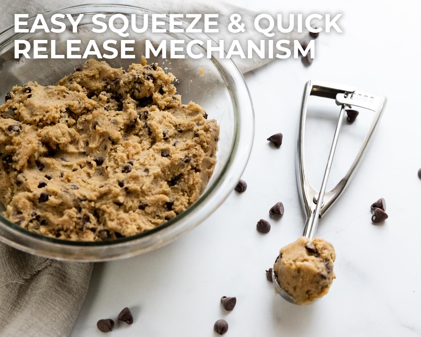 Family-friendly kitchen moment with Saffron & Sage cookie scoops.