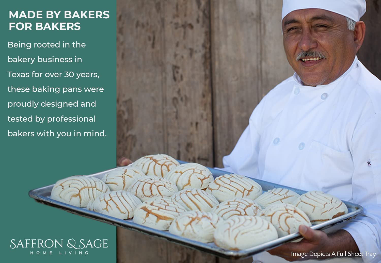 Perfect for desserts and sheet cakes with Saffron and Sage.