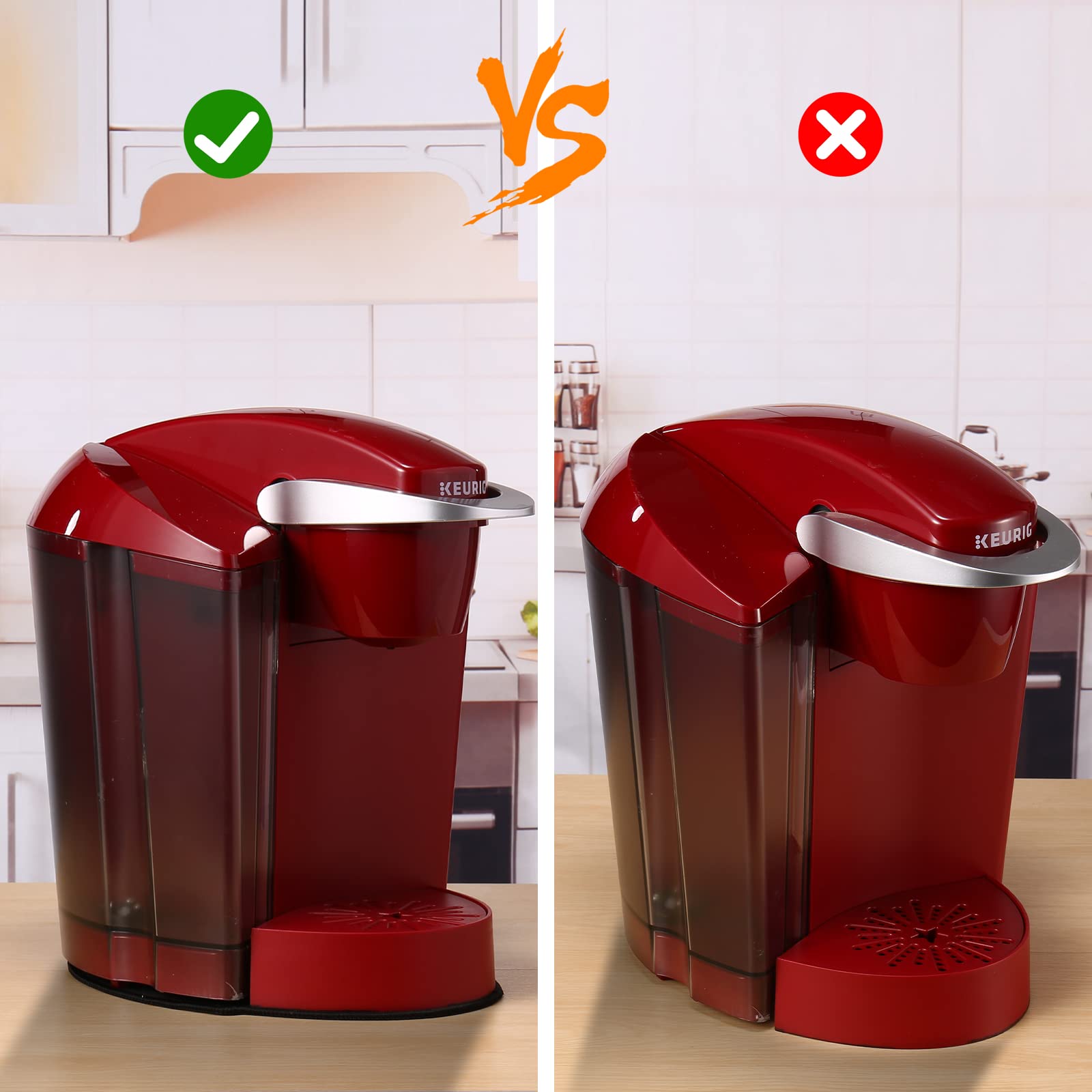 Sageme coffee maker slider fits Keurig K-Classic footprint discreetly.