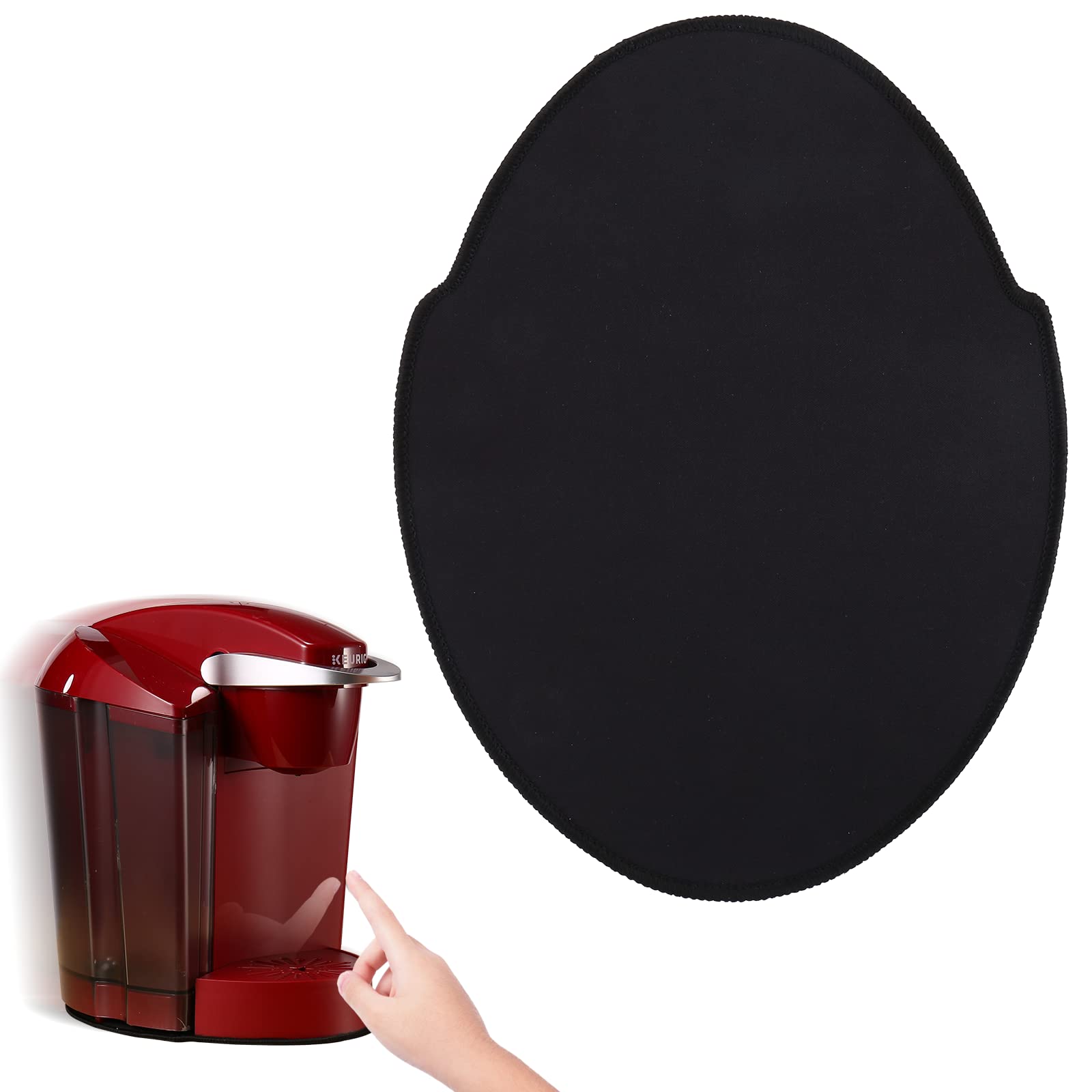 Sageme coffee maker slider mat moves in any direction for easy access.