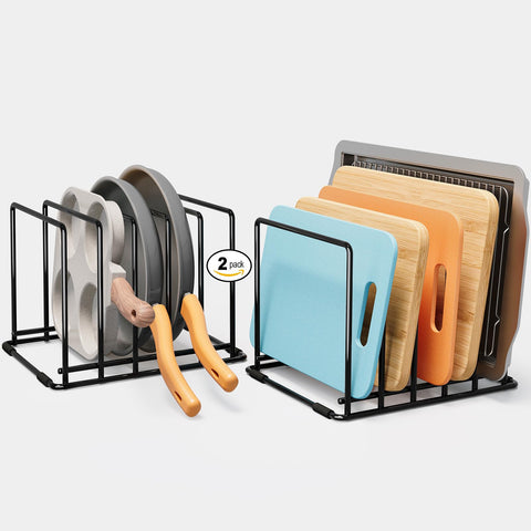 SAGLAU 2-pack cutting board organizer keeps countertops tidy