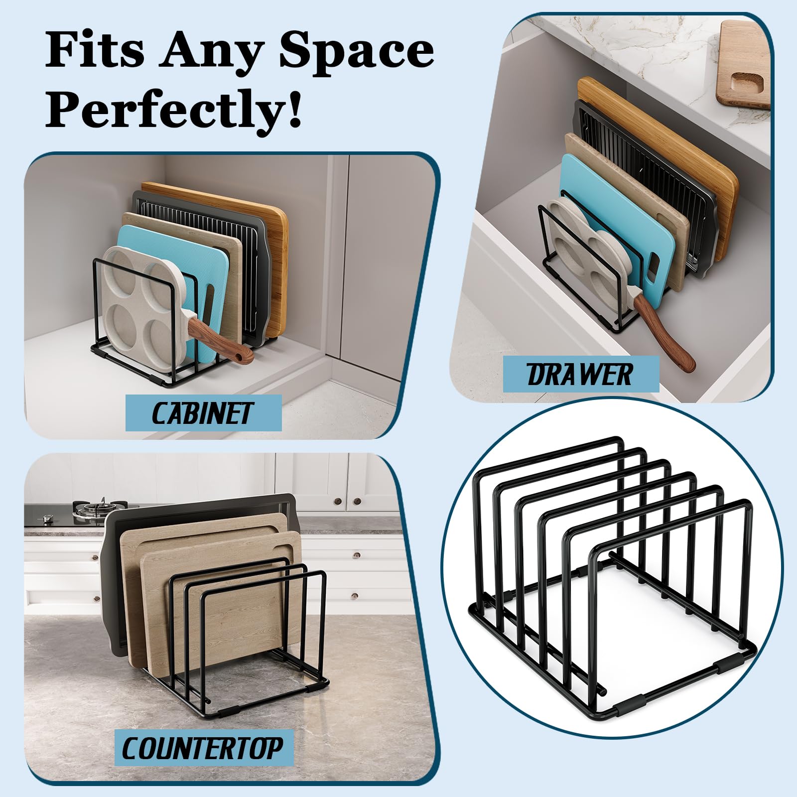 SAGLAU durable steel with non-slip feet protects surfaces