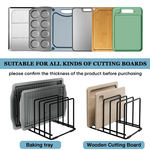 SAGLAU five-slot steel rack organizes thin pans for quick access