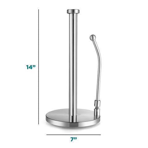 Sagler paper towel holder with adjustable spring arm holding a roll.