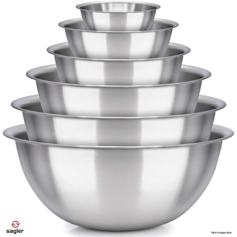 Sagler six-quart mixing bowl ideal for large batches and marinating.
