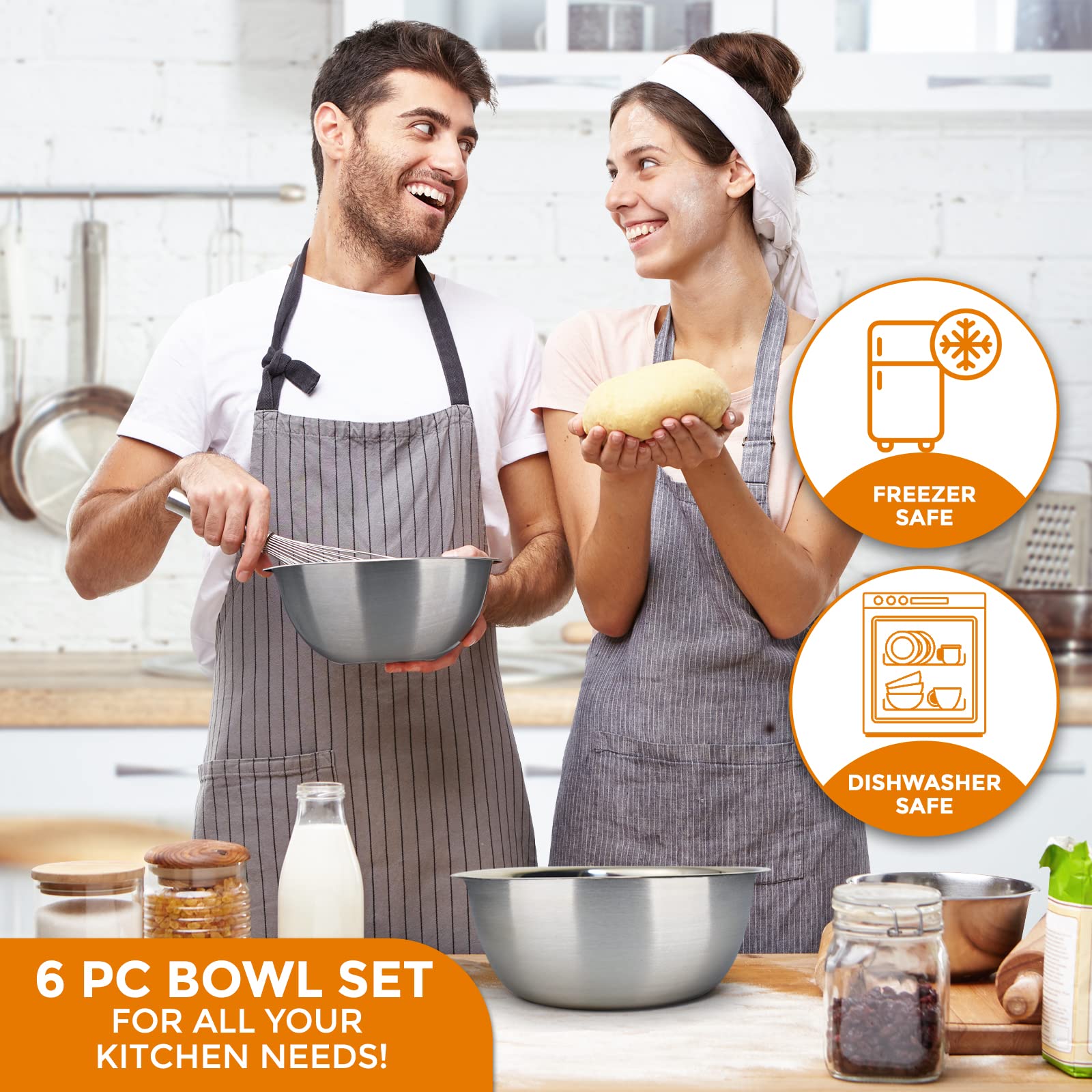 Sagler two-quart mixing bowl with rounded rim for smooth pouring.