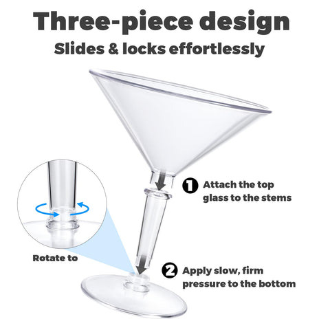 SAIAOKJ 48oz Giant Martini Glass features drop-resistant plastic for worry-free events.