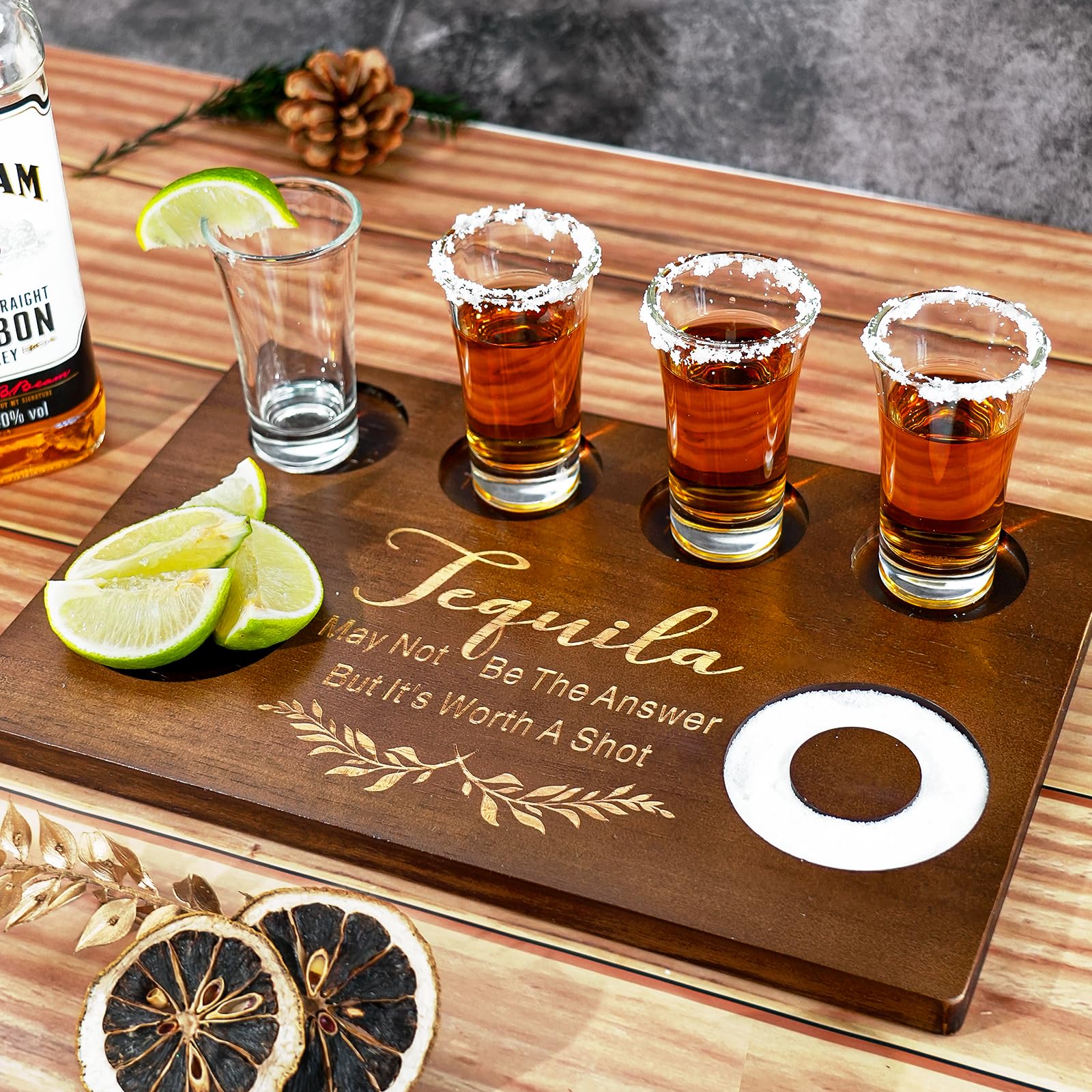 SAIAOKJ party-ready tray pairs with any bar decor for entertaining.