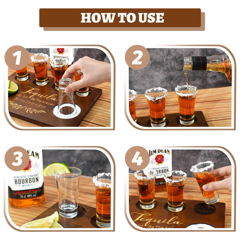 SAIAOKJ glass holder with four holes secures glasses during parties.