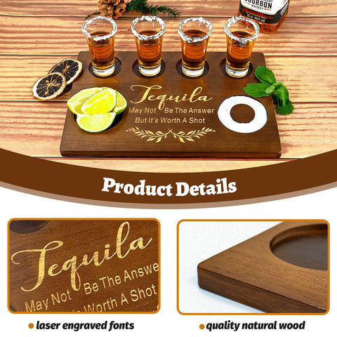 SAIAOKJ elegant serving tray enhances tequila gatherings and decor.