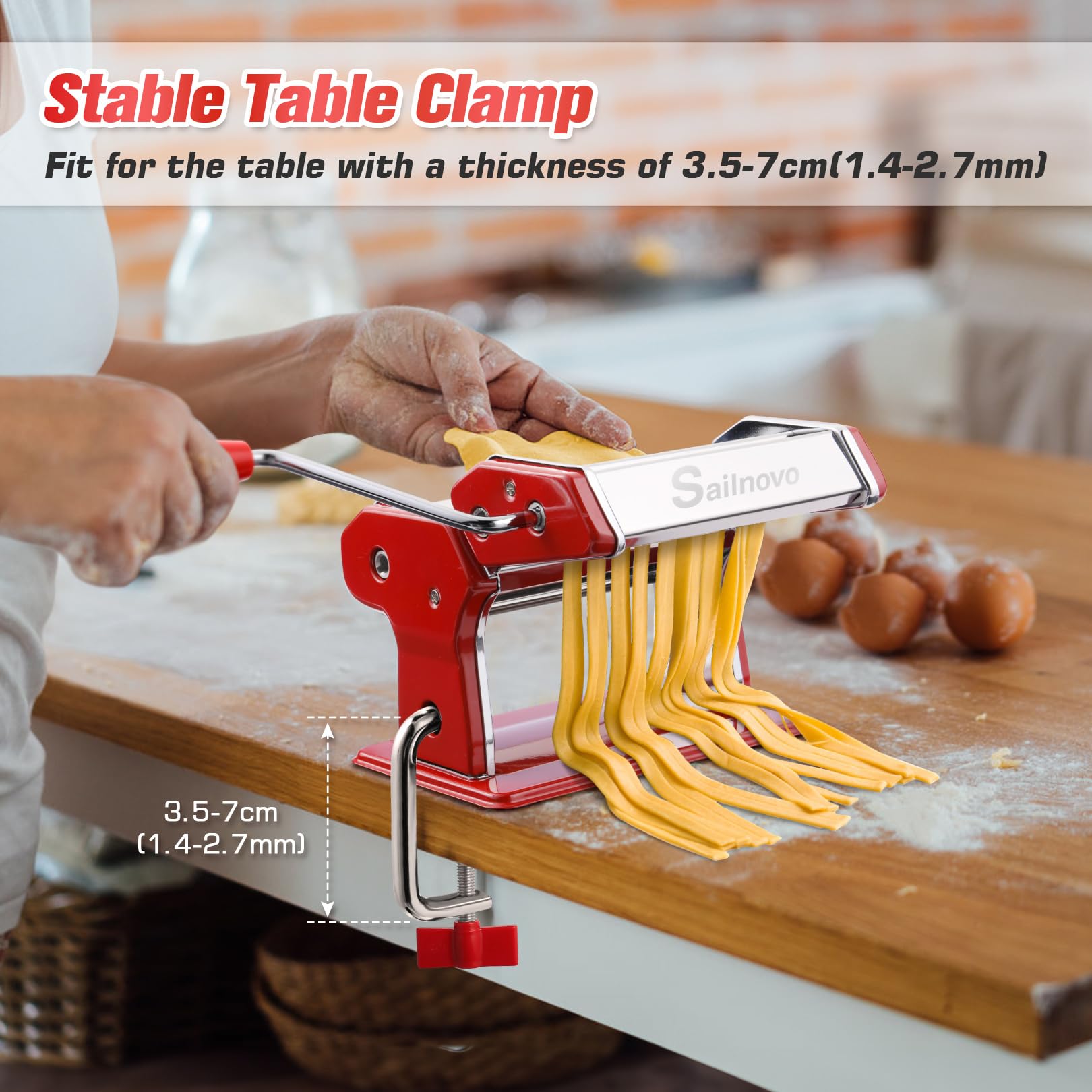 Sailnovo detachable design enables quick cleaning after pasta making