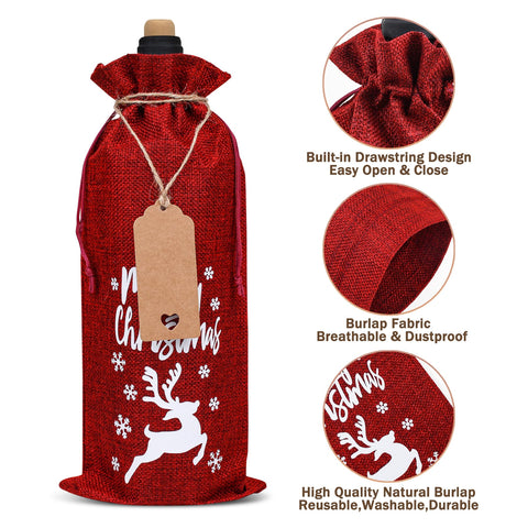 Sailup burlap wine bags feature a breathable liner for dust protection.