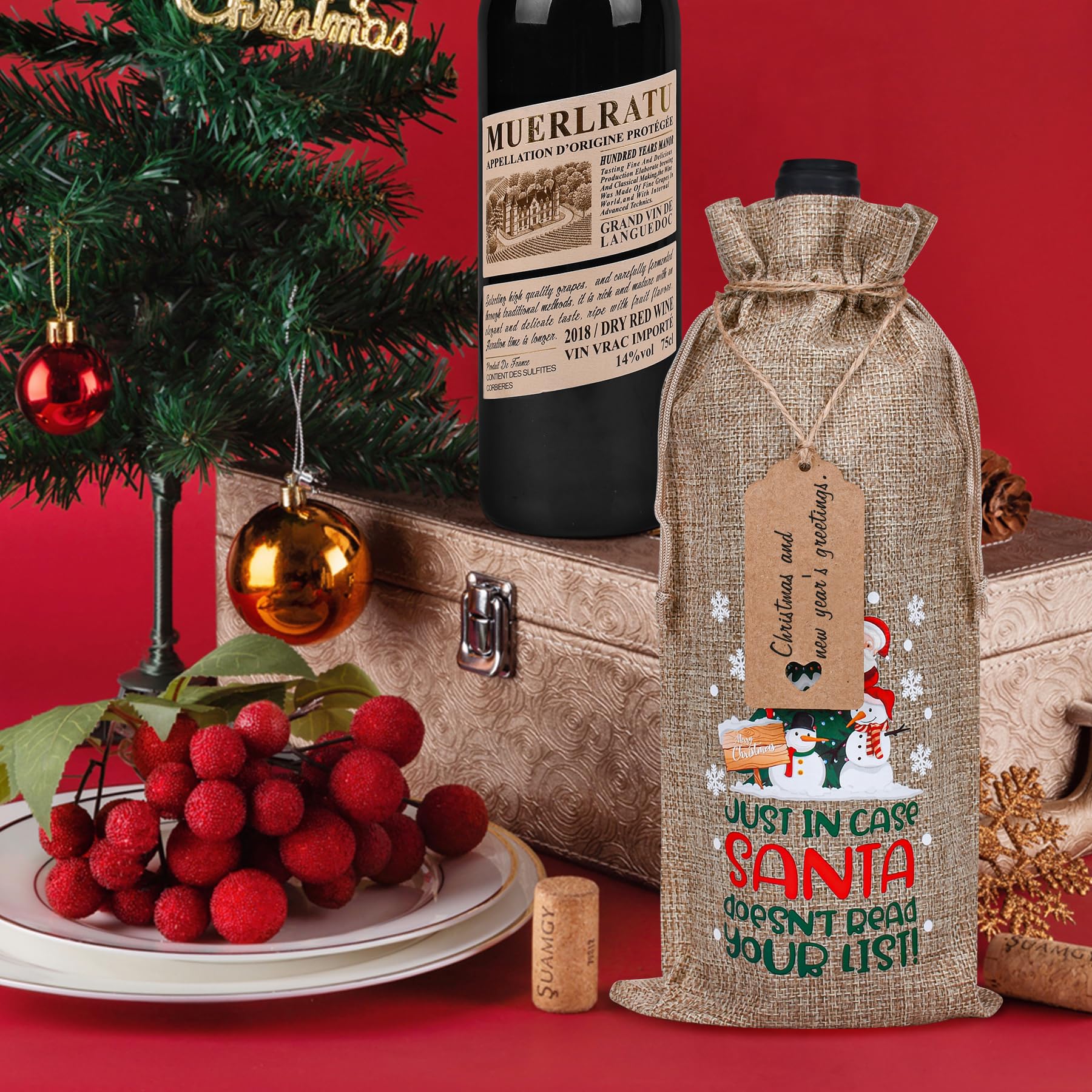 Sailup gift tags for elegant, personalized wine gift presentations.