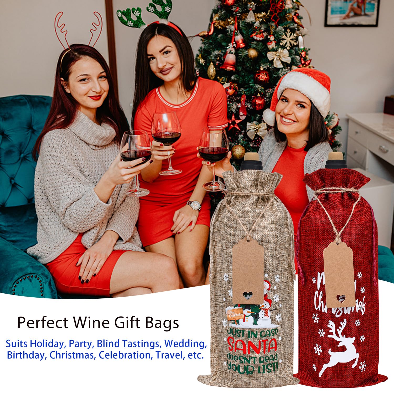 Sailup burlap bags suitable for Christmas and weddings.