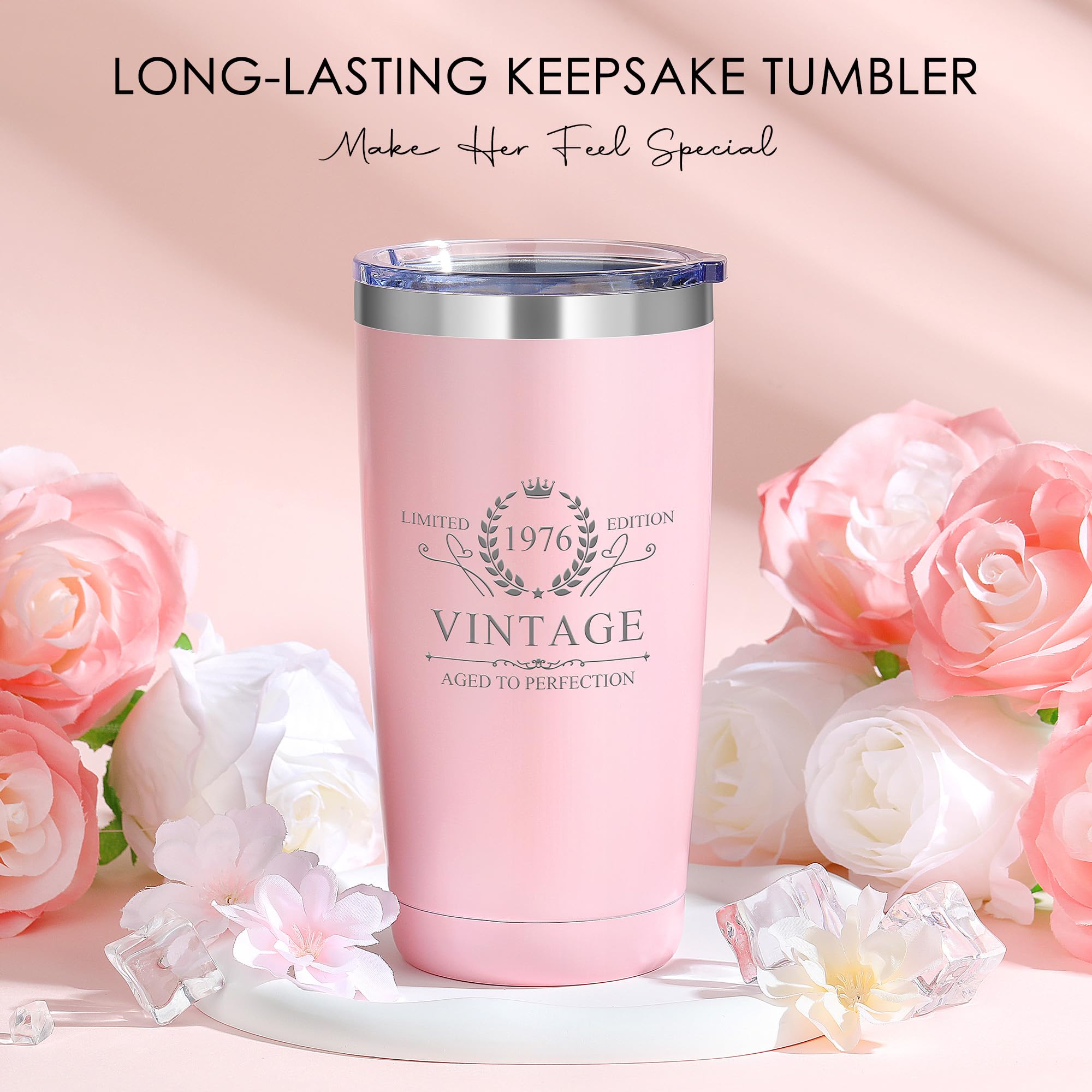 Saineron 50th birthday candle with floral scent for relaxing moments